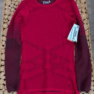 Smartwool Red and Burgundy Sweater